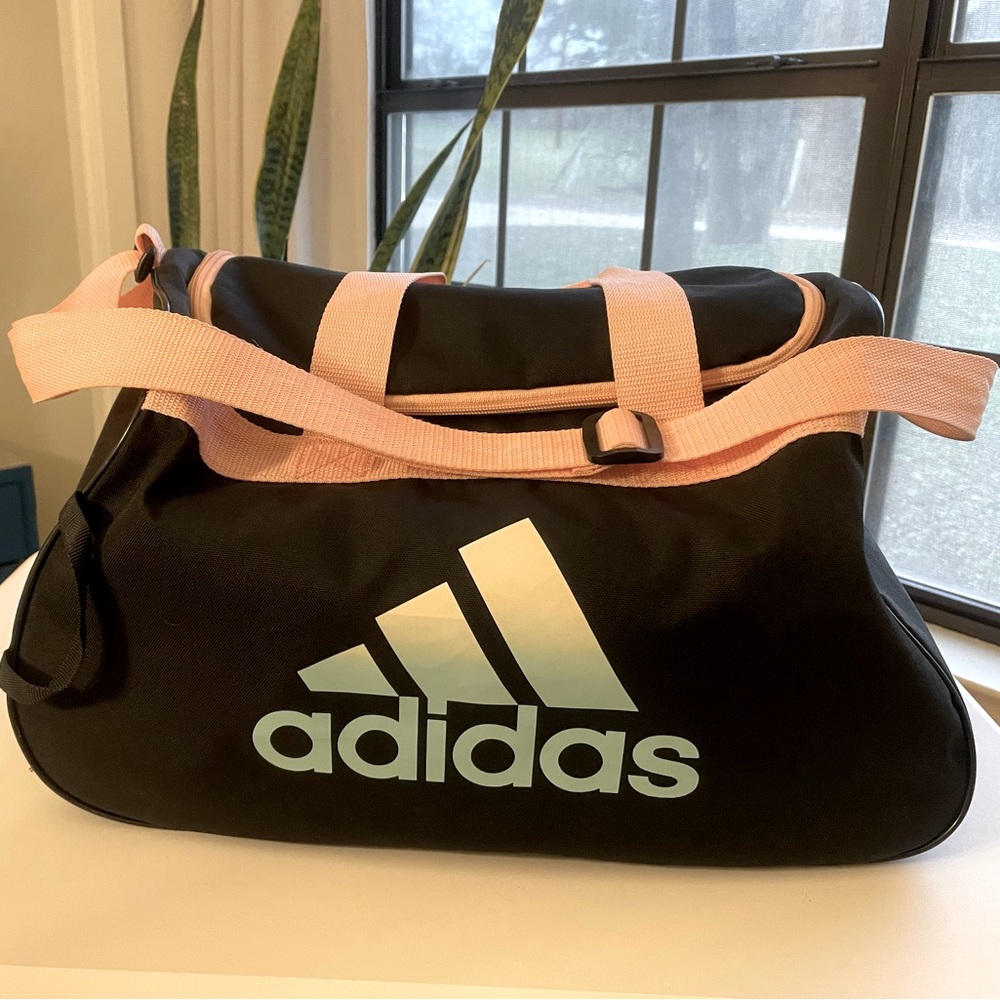 Adidas Pink & Green/Blue Duffle Gym Bag